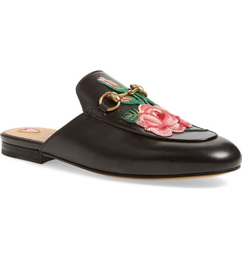 gucci princetown embroidered mules|Gucci princetown mule women.